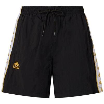 Pantaloncini sportivi da donna in poliammide nero da streetwear sportivo