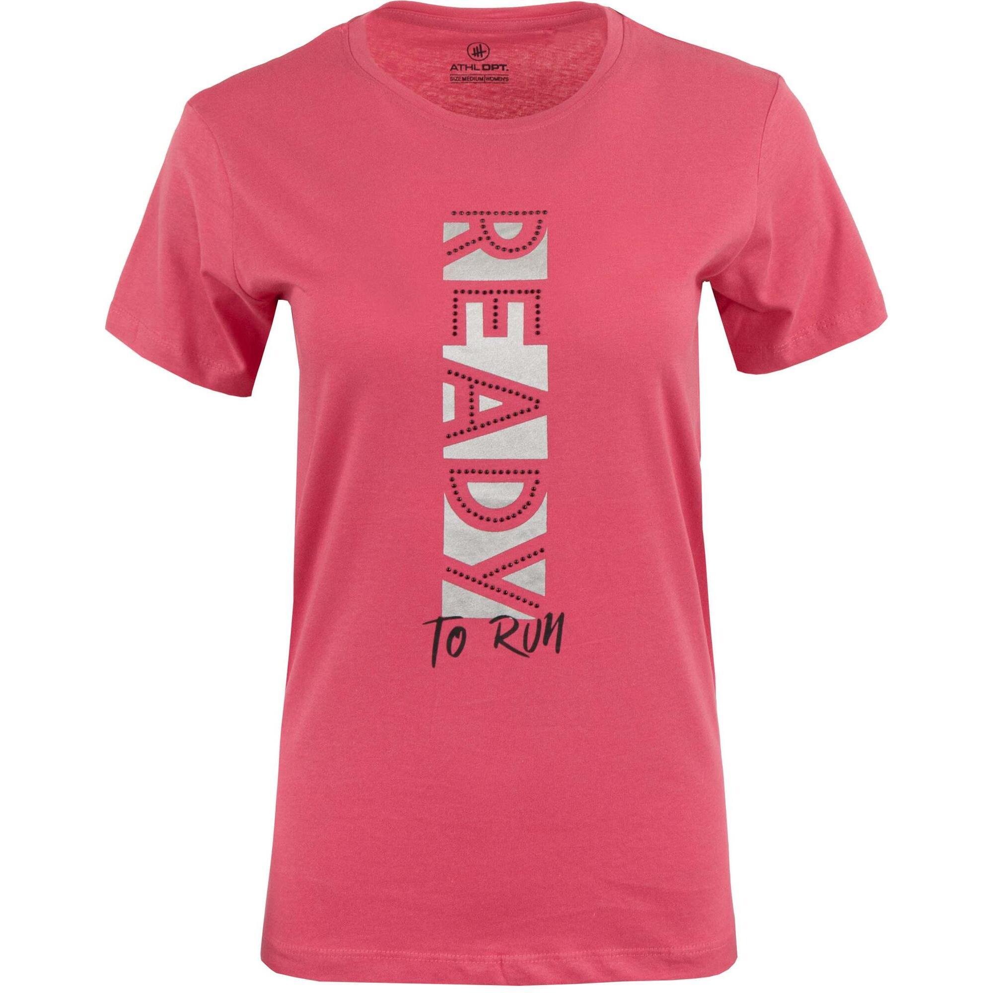 Yb Sports - T-shirt Femme Athl. Dpt Amore – Coton 100 %, Magenta - Maillot Manches Courtes - Rose - Decathlon