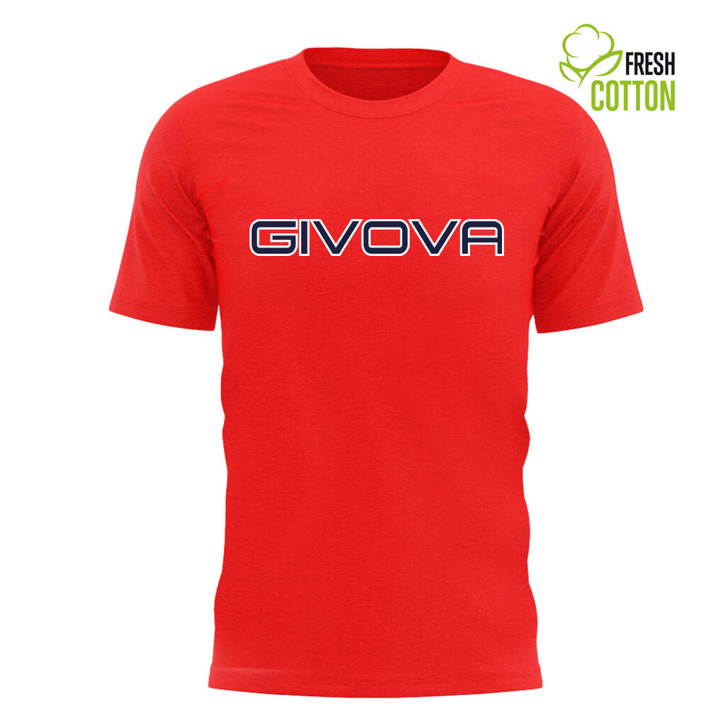 Givova - T-shirt En Coton Rouge Givova Xl - Confortable Et Respirant - Chemise Manches Courtes - Rouge - Decathlon