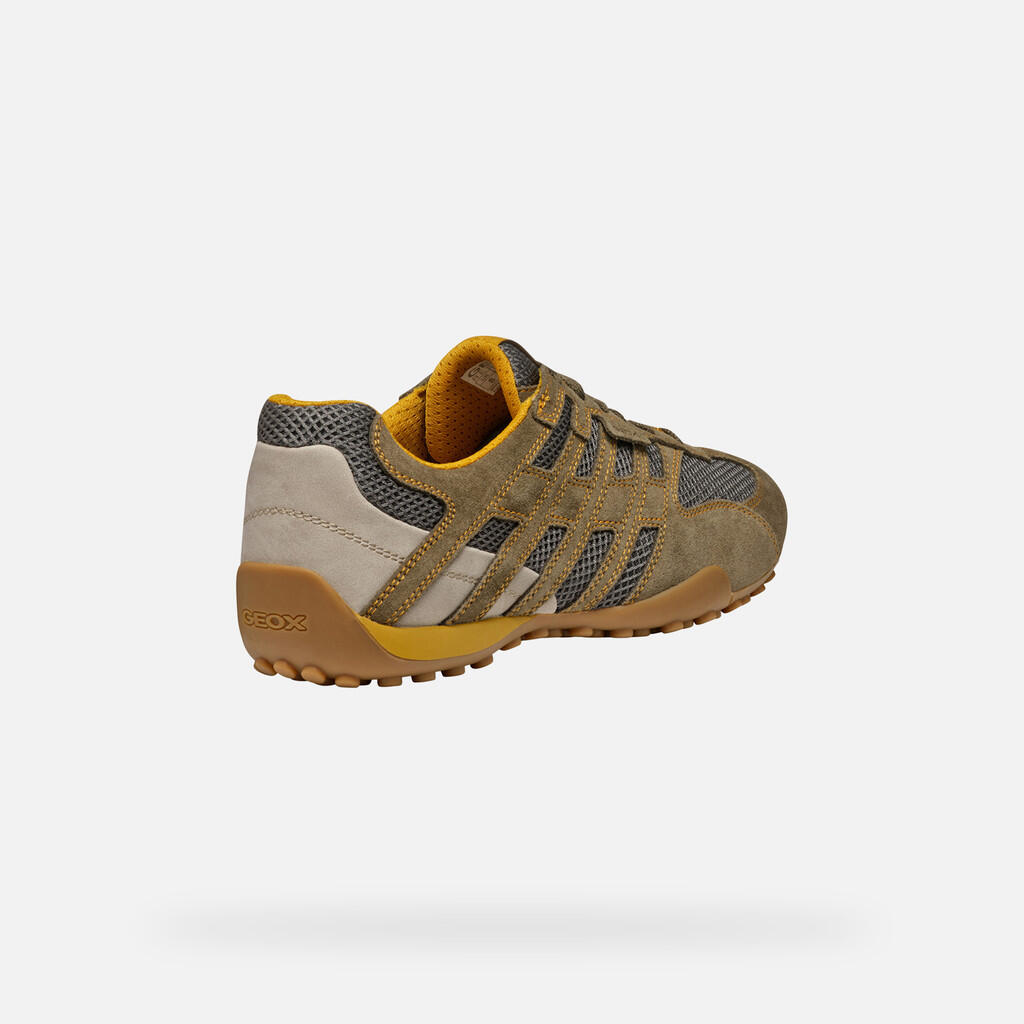 Chaussures Homme Baskets Geox Snake Vert Geox 7/7