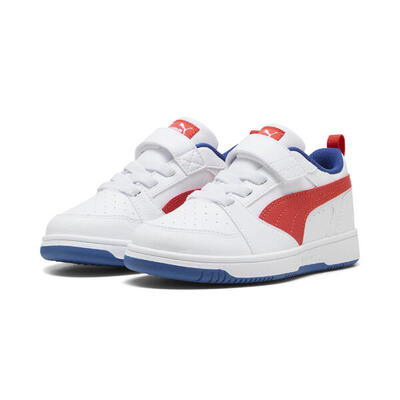 Zapatillas PUMA Rebound V6 Lo Niños PUMA White Black Pink Fruit