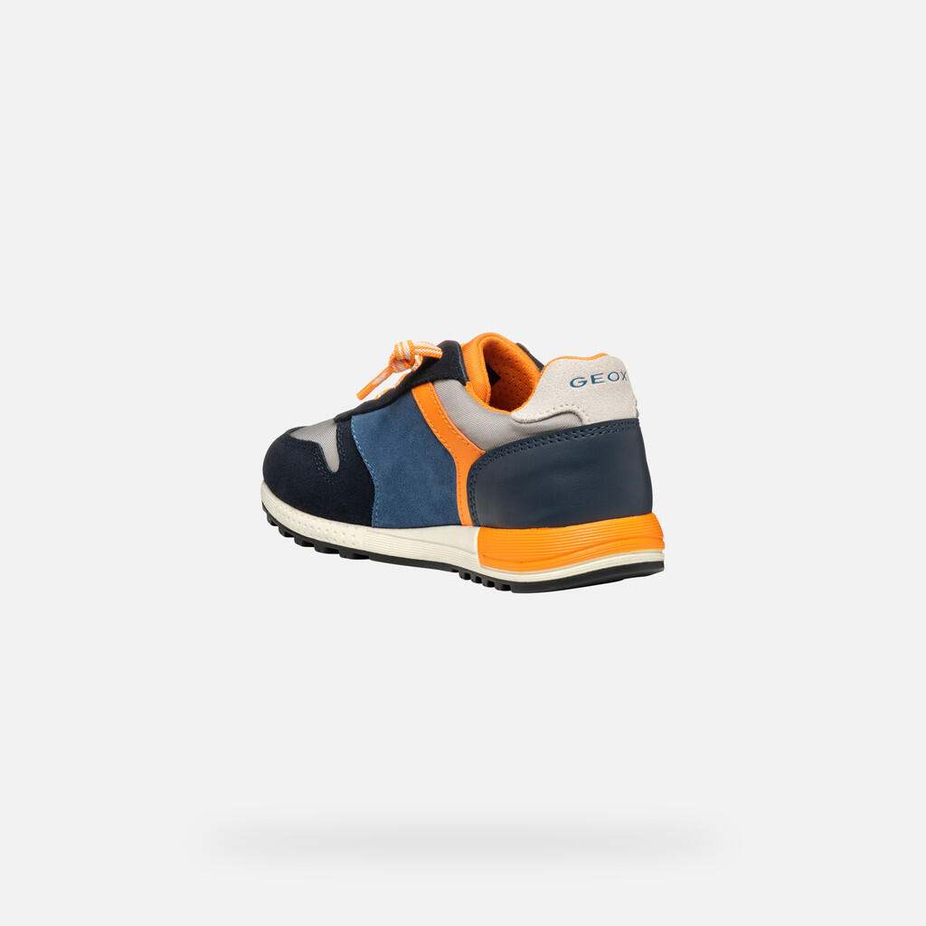 Baskets Garçon ALBEN BOY Gris Clair/Bleu Marine 5/7