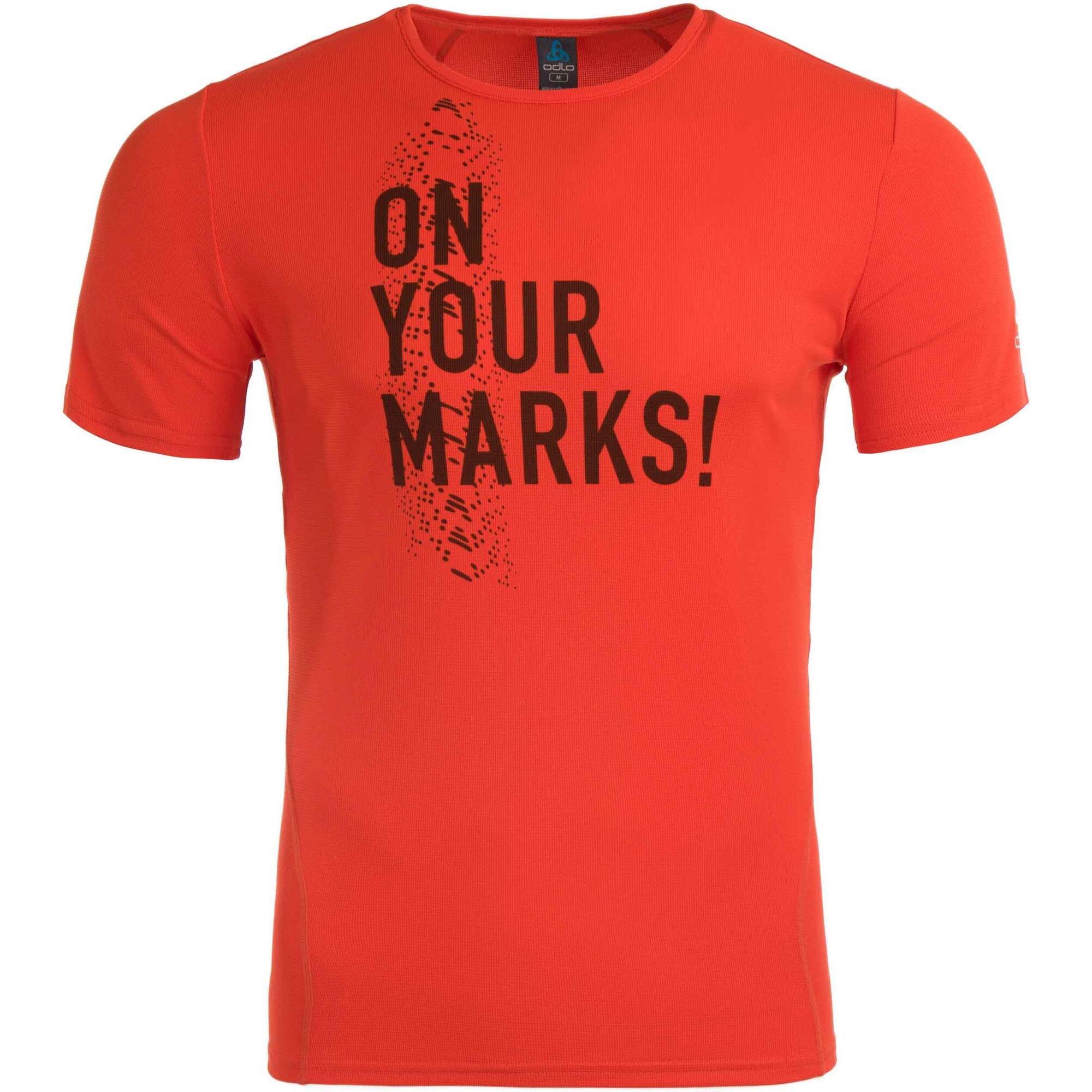Odlo - T-shirt Odlo Pour Homme - Col Rond Empire - Respirant Et Léger - Chemise Manches Courtes - Multicolore - Decathlon