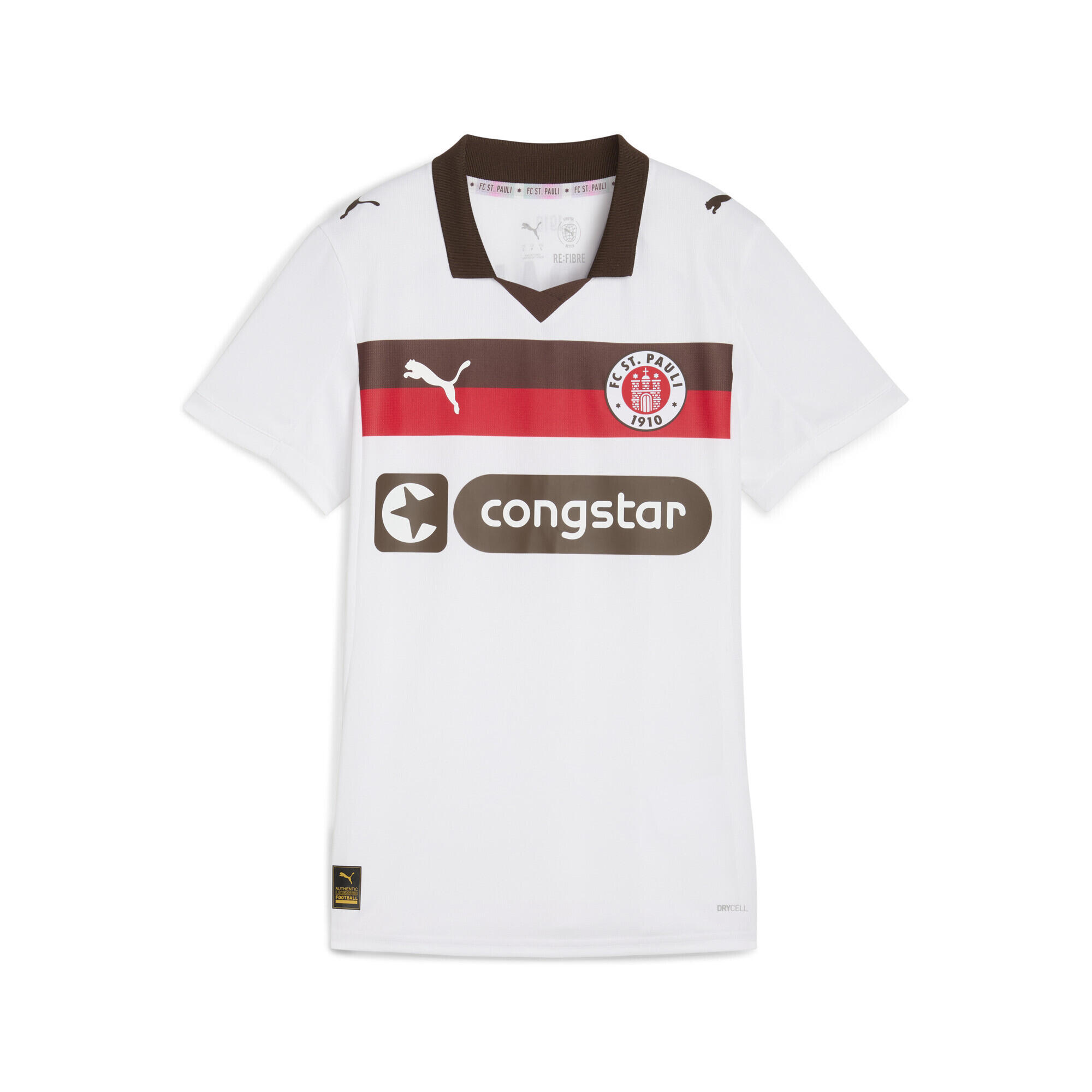 PUMA Maglia gara Away FC St. Pauli 25/26 da donna PUMA White Espresso Brown
