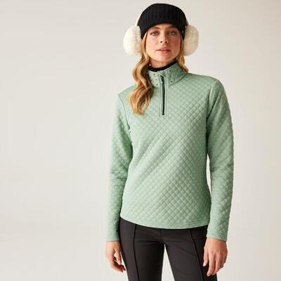 Glamourize middenlaag isolerende actieve fleecetrui met 1/4 rits voor dames
