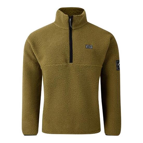 Heren Twin Tip Half Zip Fleecejack (Martini-olijfje)