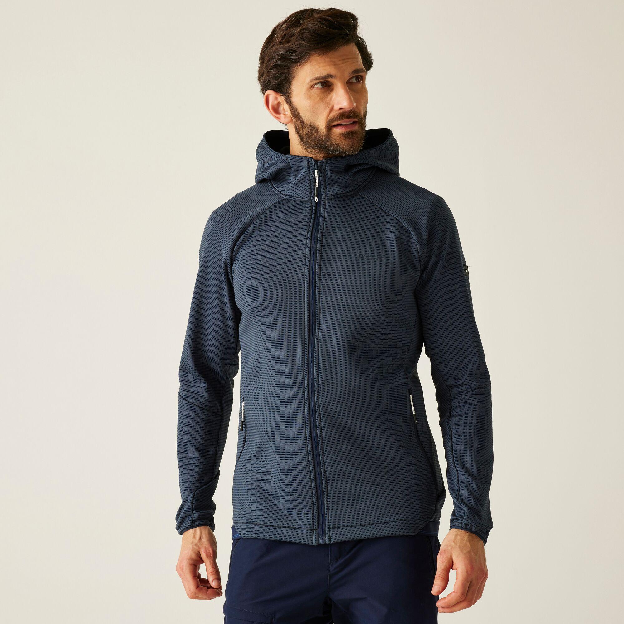 Regatta - Polaire À Capuche Active Extensible Entièrement Zippée Everet Pour Homme - Polaire - Bleu|gris - Decathlon