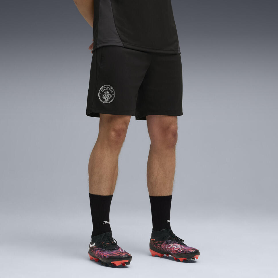 Męskie szorty treningowe Manchester City PUMA Black Silver Metallic