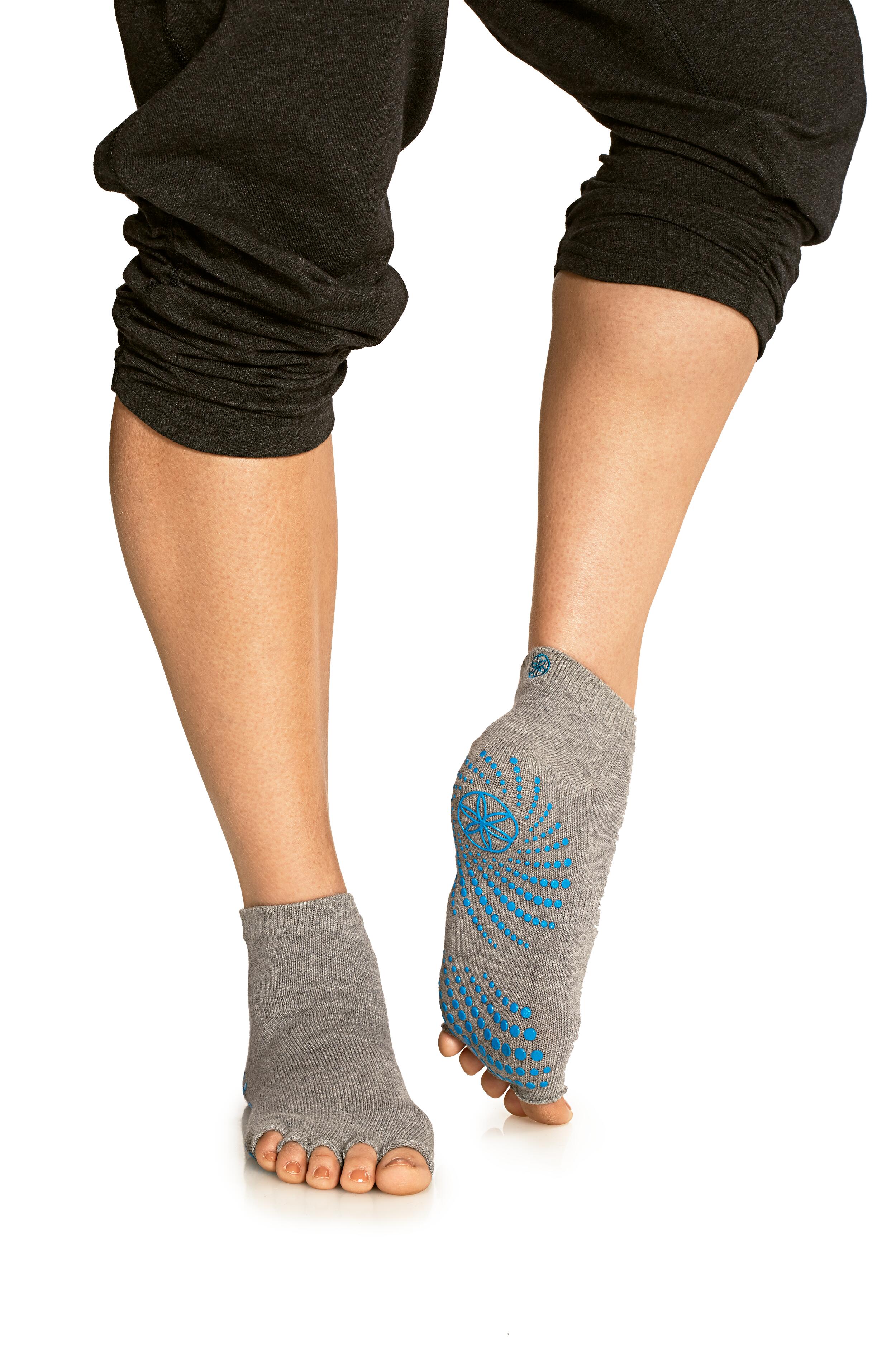 GAIAM Meliert/Grau Zehenlose Yoga Socken