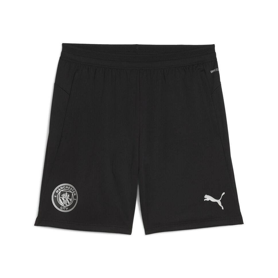 Męskie szorty treningowe Manchester City PUMA Black Silver Metallic