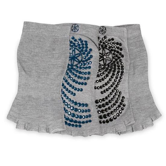 Chaussettes de yoga grippy sans orteils indigo/noir 2-pack