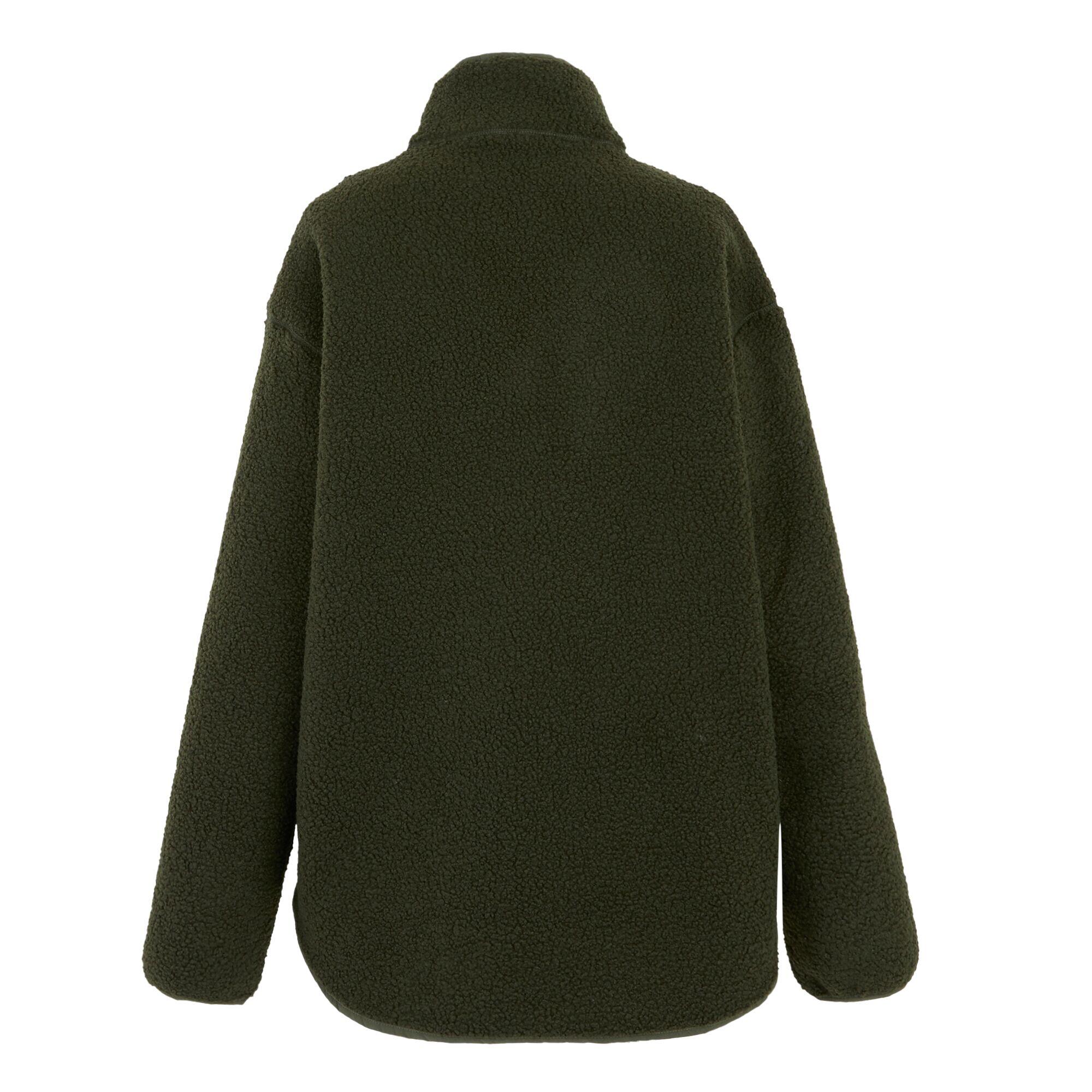 Felpa isolante da donna Frankie in Borg con mezza zip 7/7