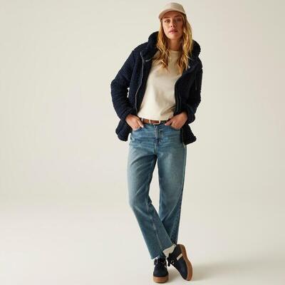 Orielle fluffy isolerend fleece vest met capuchon voor dames