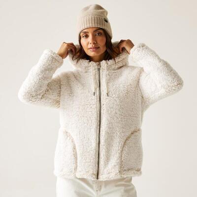 Orielle fluffy isolerend fleece vest met capuchon voor dames