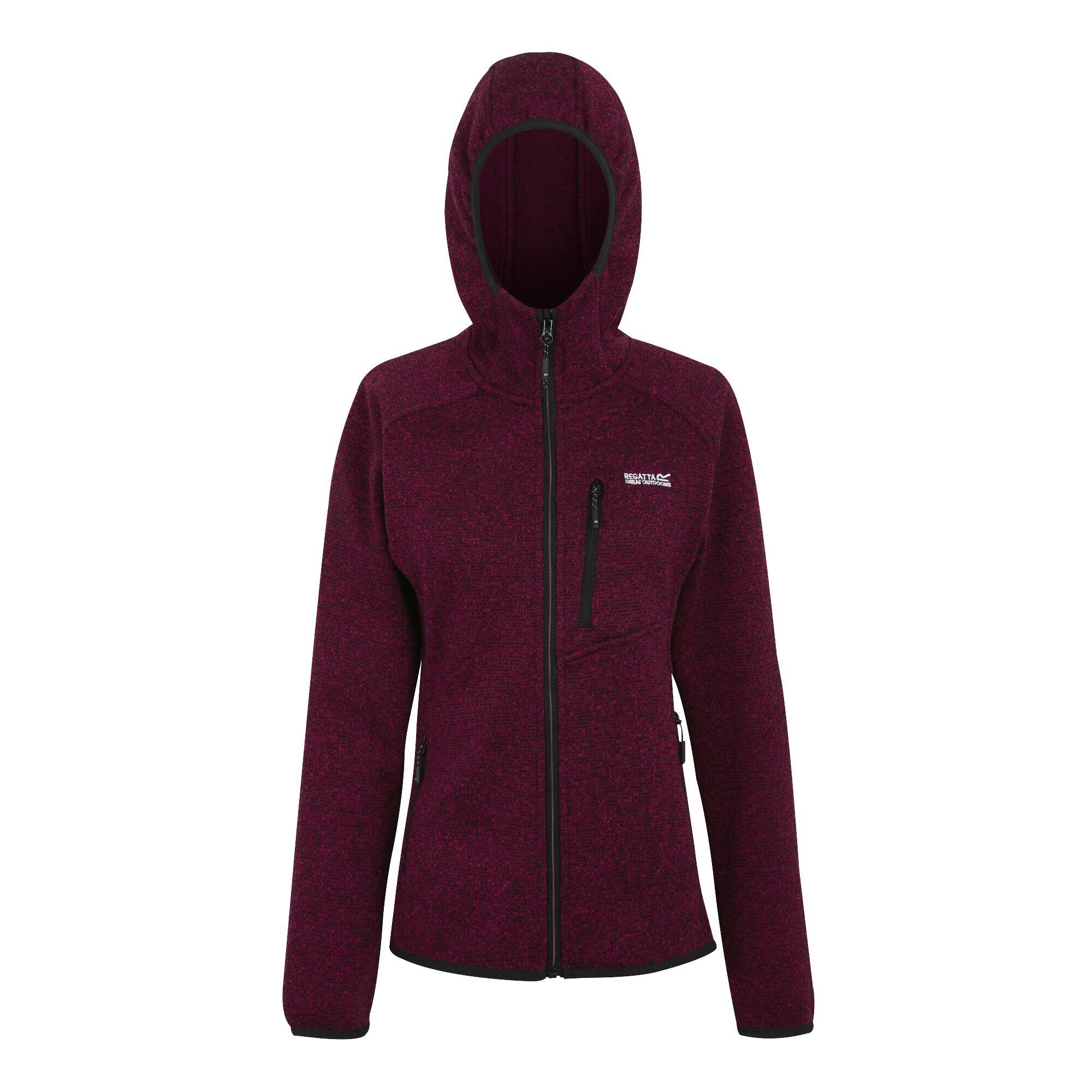 REGATTA Womens/Ladies Newhill Hooded Fleece Jacket (Dark Pimento)