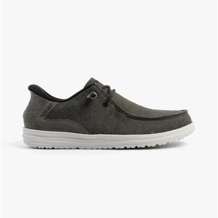 Comodo Blucher Hombre Skechers Slip-in Melson Coronado Lona Negra