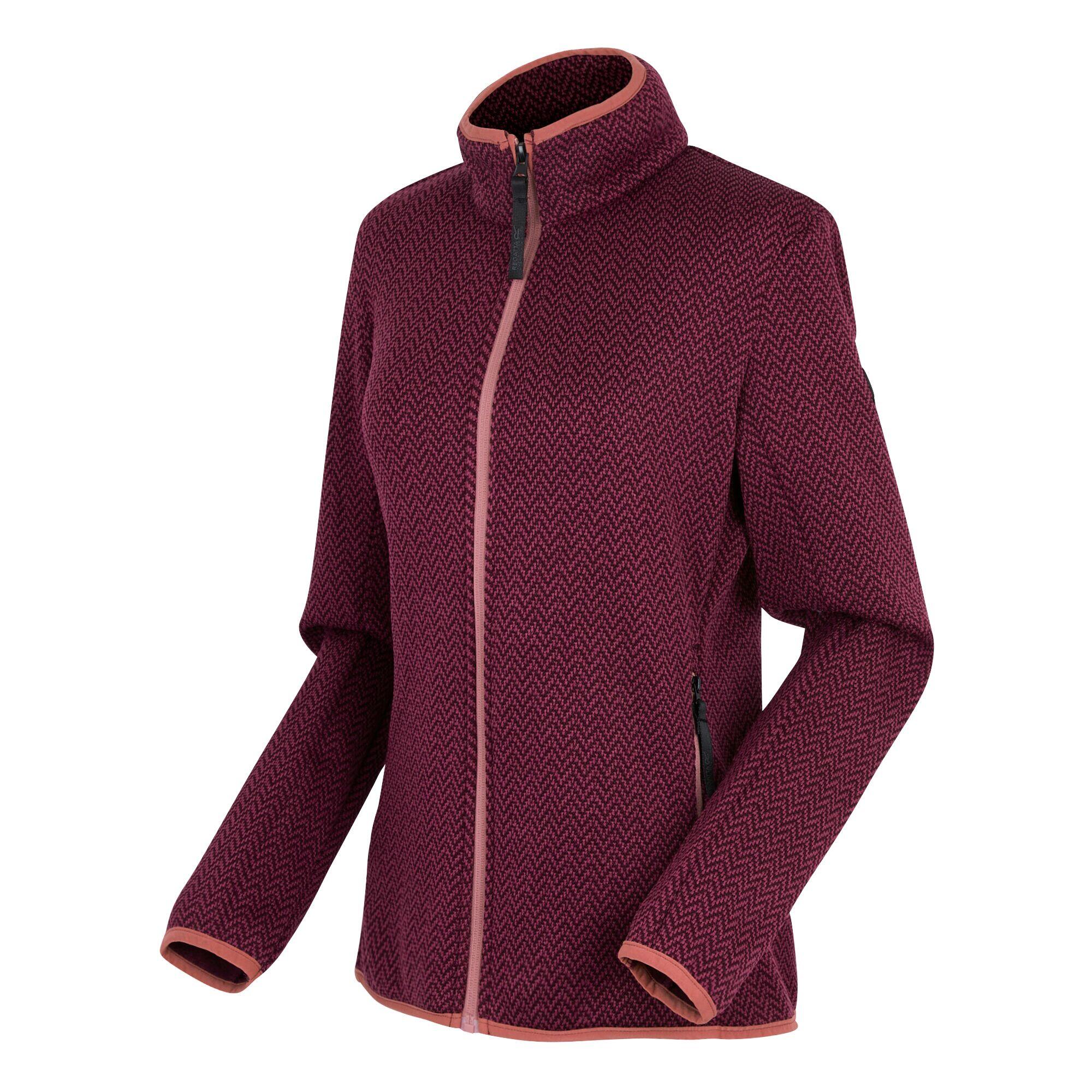 Giacca In Pile Donna Regatta Elzie Pimento Scuro Borgogna 3/5