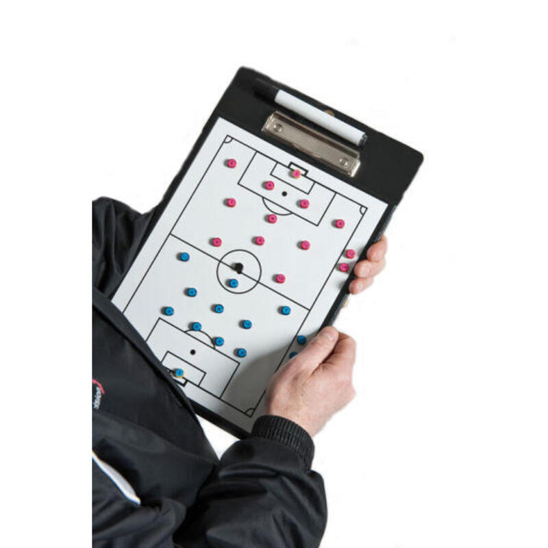 Precision coachboard football 24 x 38 cm blanc magnétique 28-part