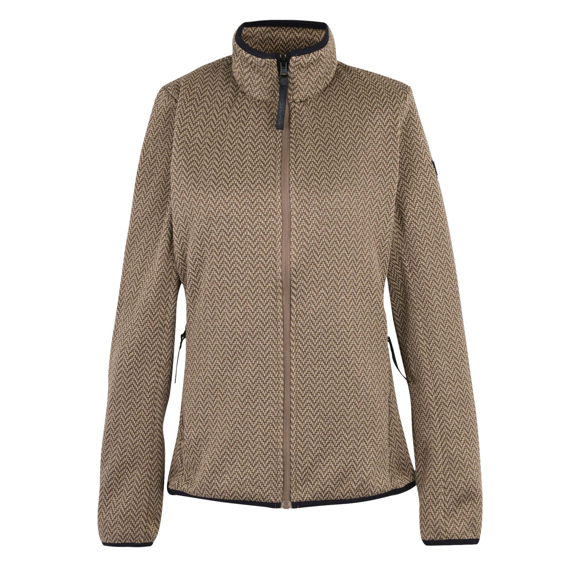 REGATTA Womens/Ladies Elzie Full Zip Fleece Jacket (Mocha/Soft Taupe)
