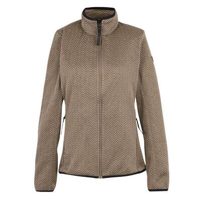 Dames elzie full zip fleecejack (mokka/zacht taupe)