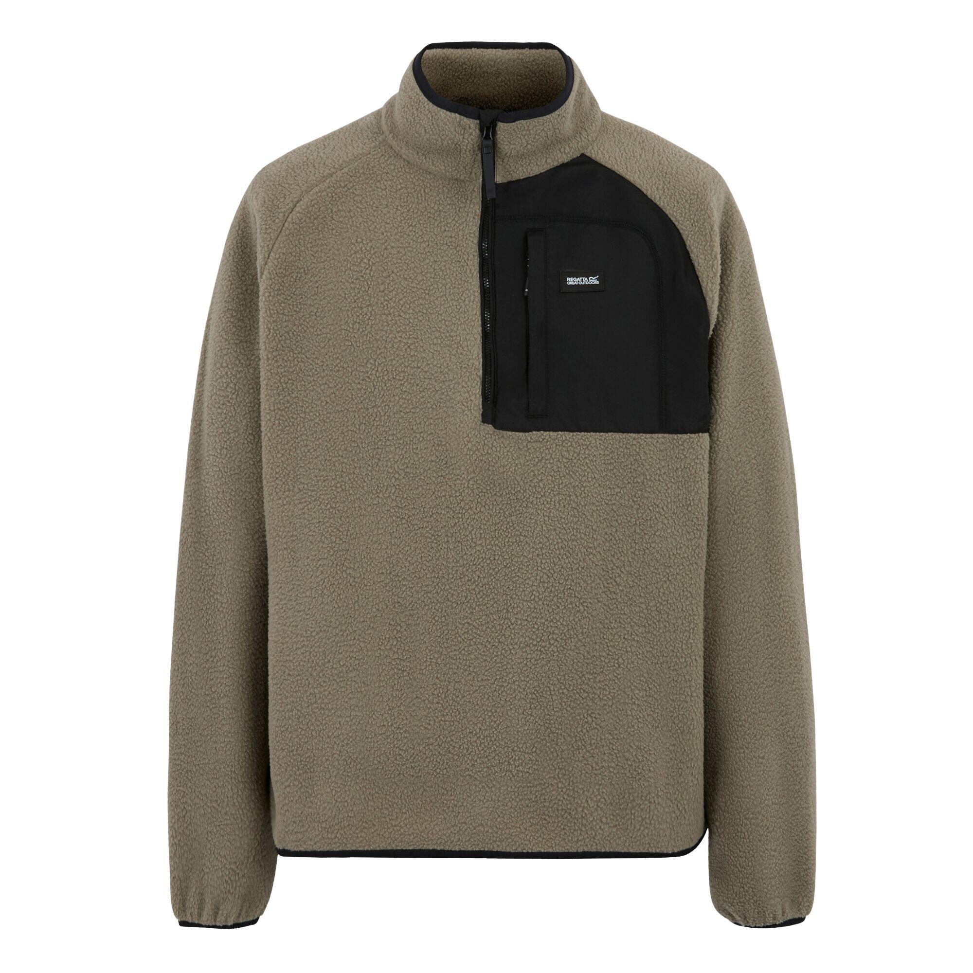 Felpa isolante da uomo Frankie in Borg con mezza zip 5/7