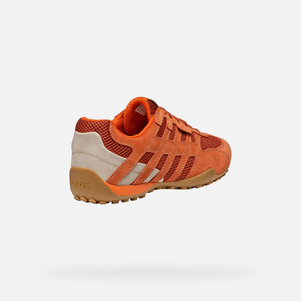 Geox U Snake Original A -  Herren Leder Sneaker U55MNA 02214 C6014 Orange 7/7