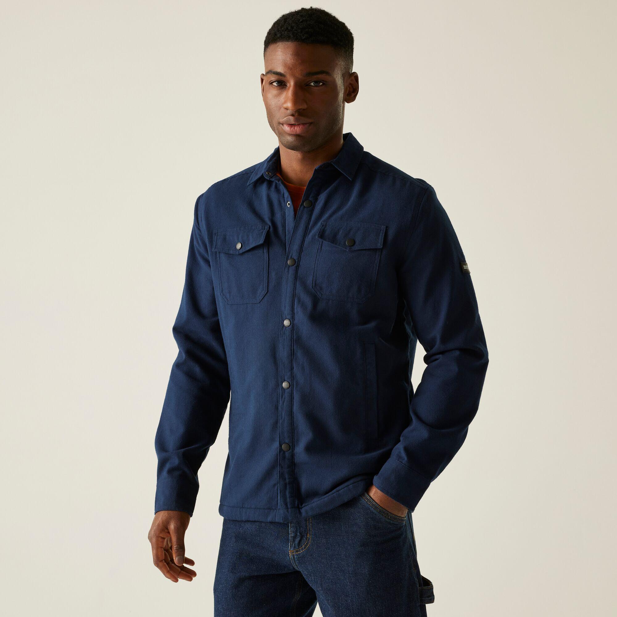 Camicia shacket da uomo Spennith foderata in fleece 3/7