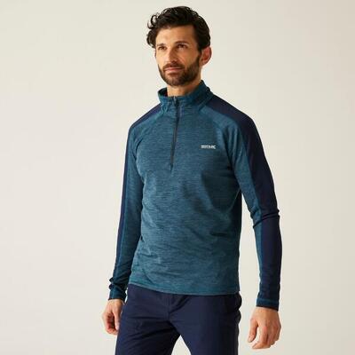 Felpa isolante da uomo Hepley in stretch con mezza zip