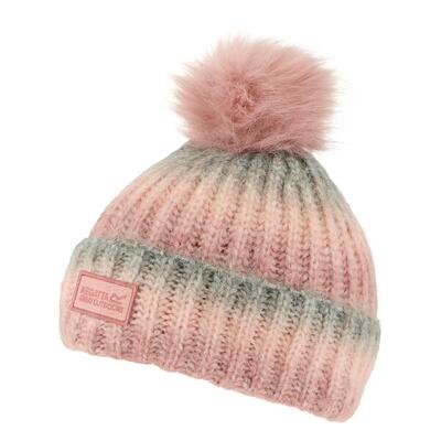 Frosty gebreide muts met pompon met fleece-voering voor dames