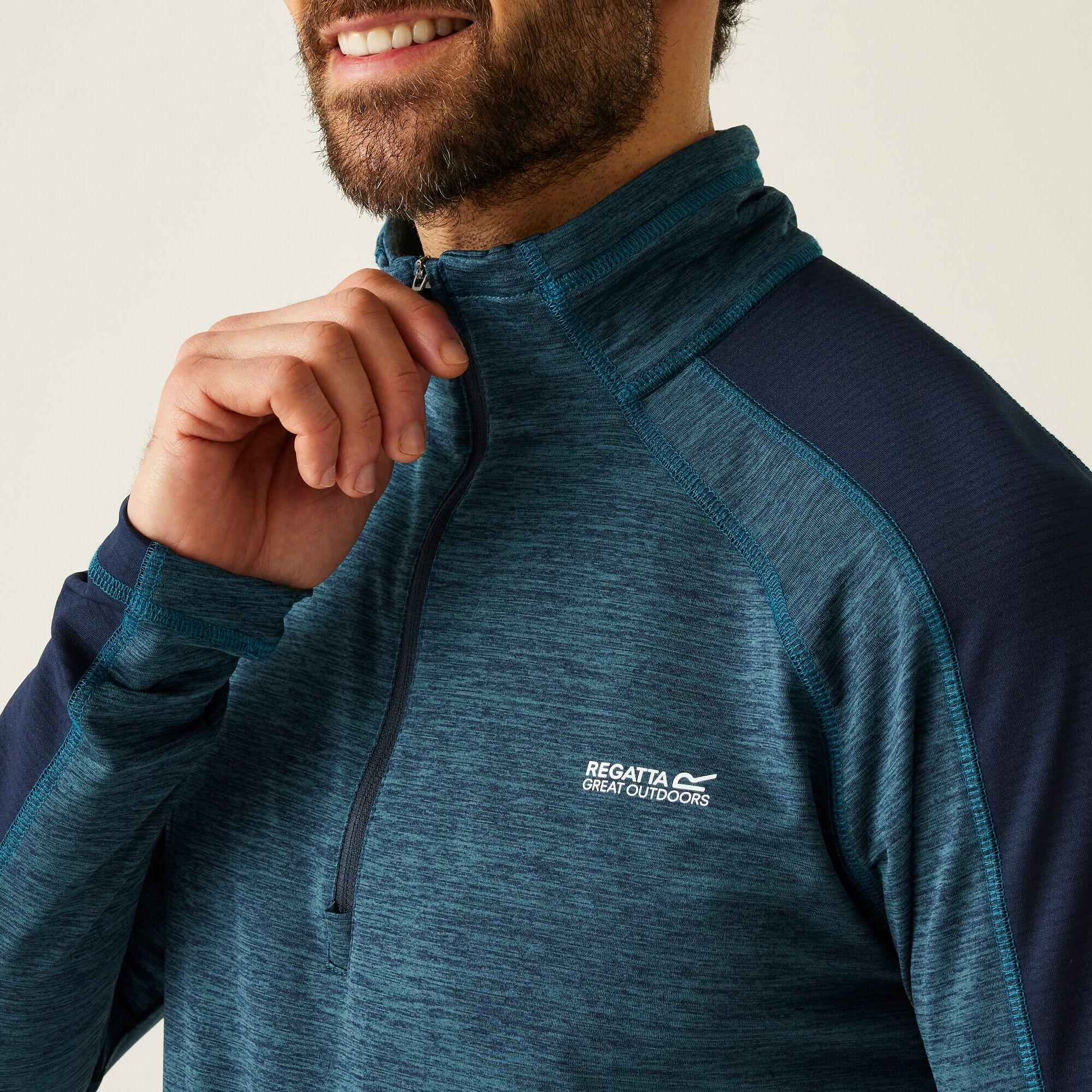 Felpa isolante da uomo Hepley in stretch con mezza zip 4/7