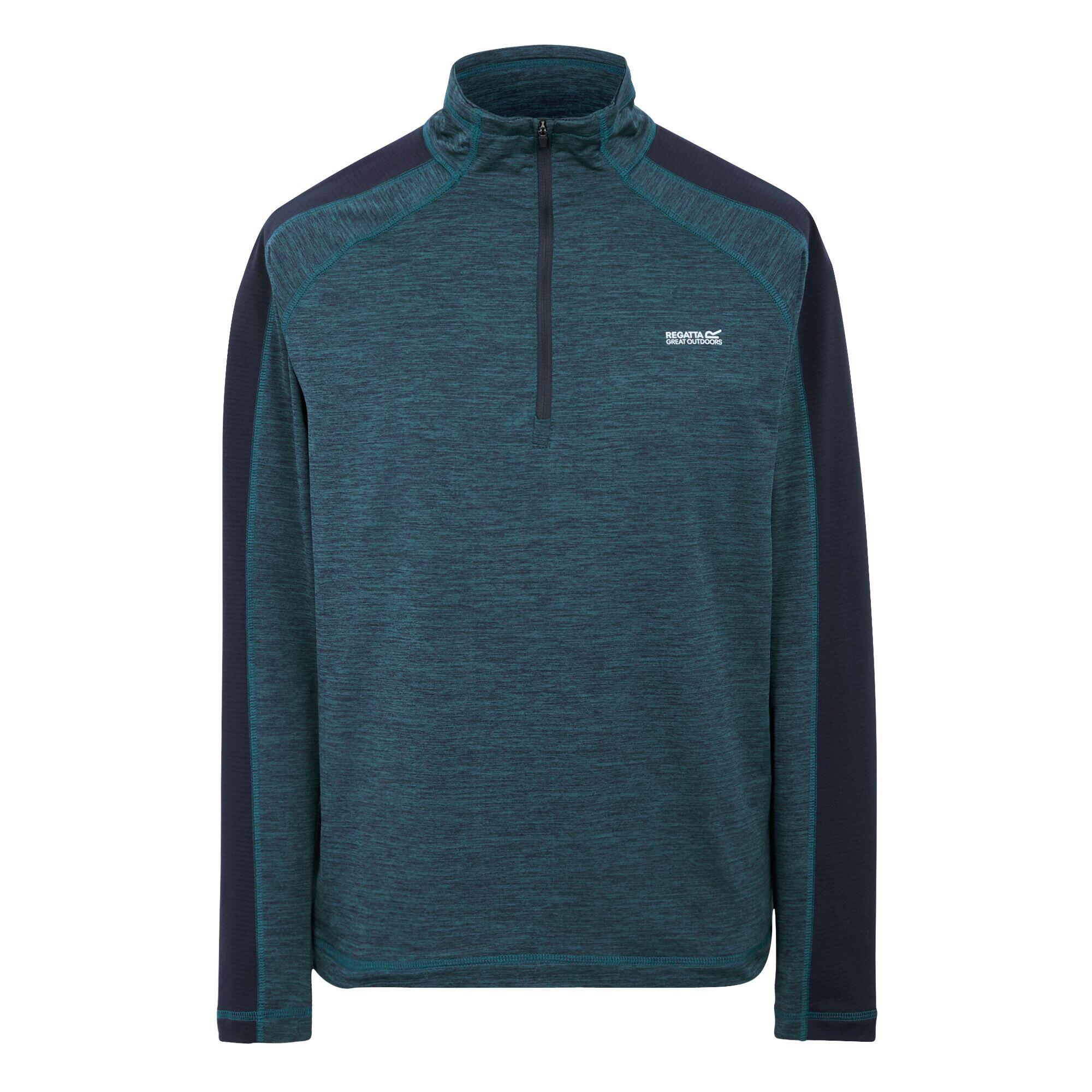 Felpa isolante da uomo Hepley in stretch con mezza zip 5/7