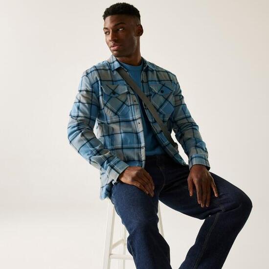 Chemise shacket pour homme Spennith, doublée en polaire