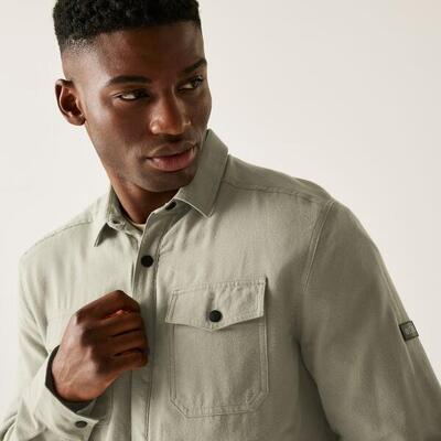 Spennith shacket shirt met fleece-voering voor heren