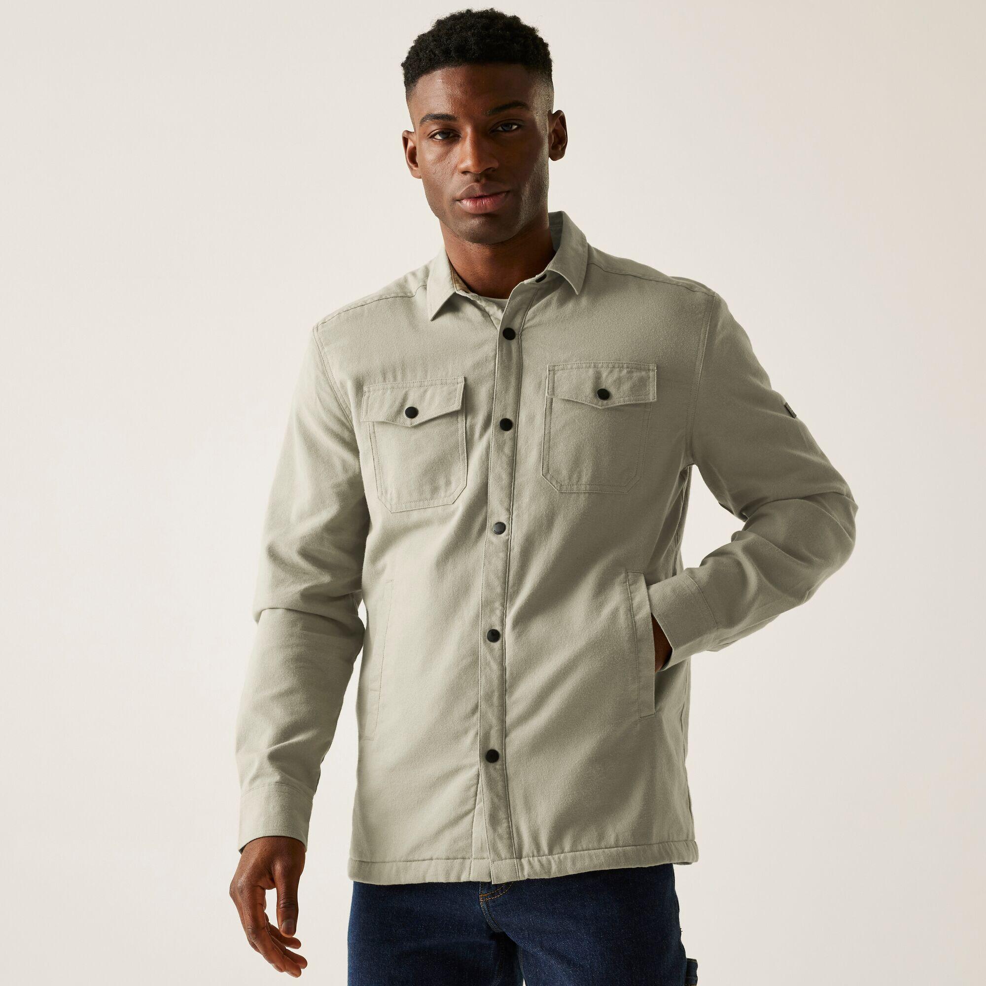 Camicia shacket da uomo Spennith foderata in fleece 5/7