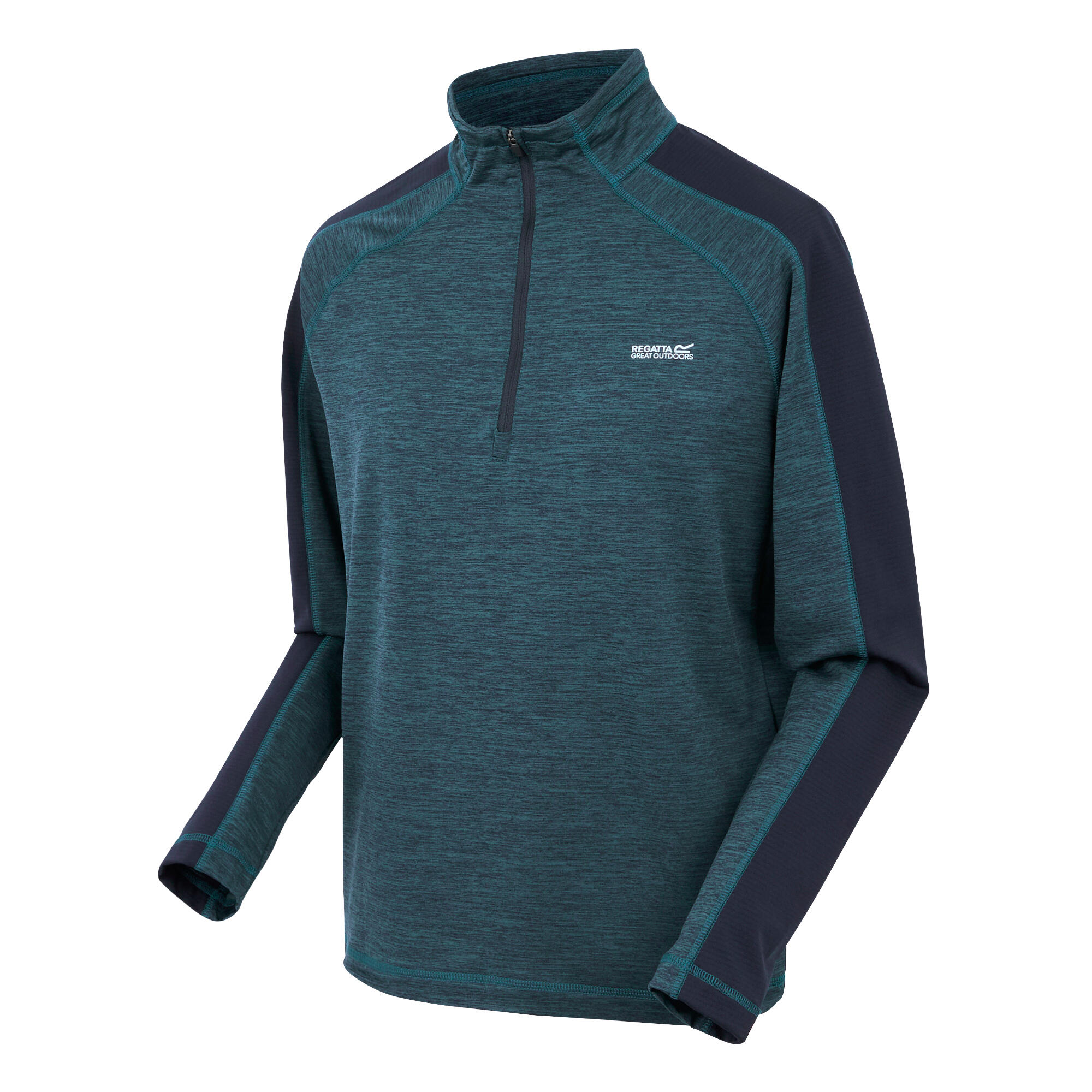 Felpa isolante da uomo Hepley in stretch con mezza zip 7/7