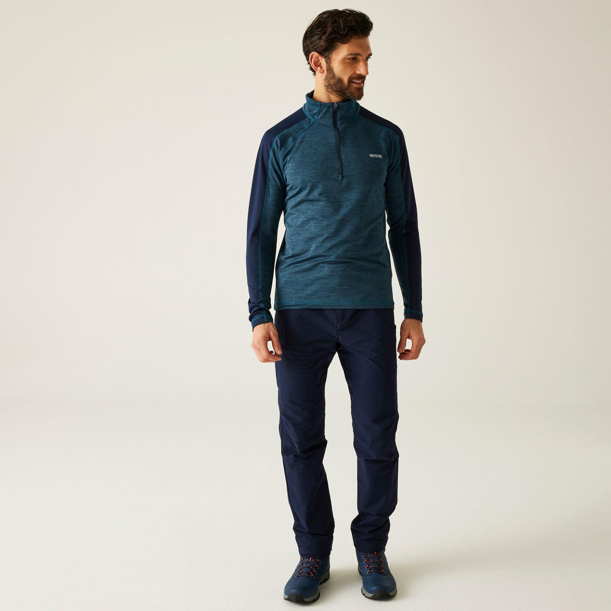 Felpa isolante da uomo Hepley in stretch con mezza zip 3/7