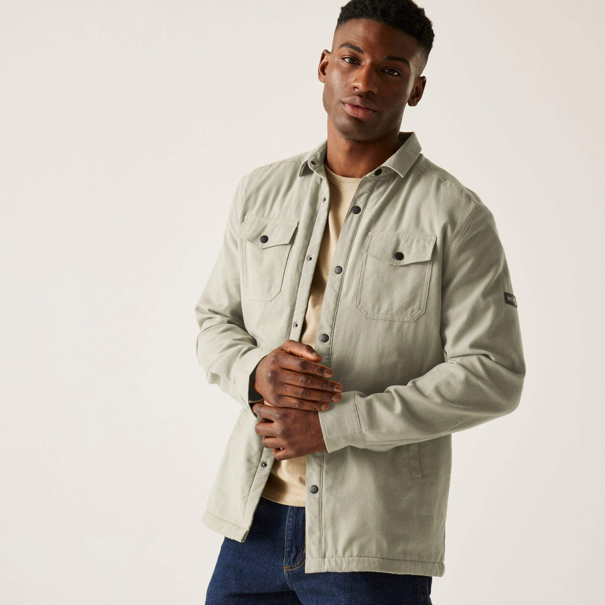 Camicia shacket da uomo Spennith foderata in fleece 3/7