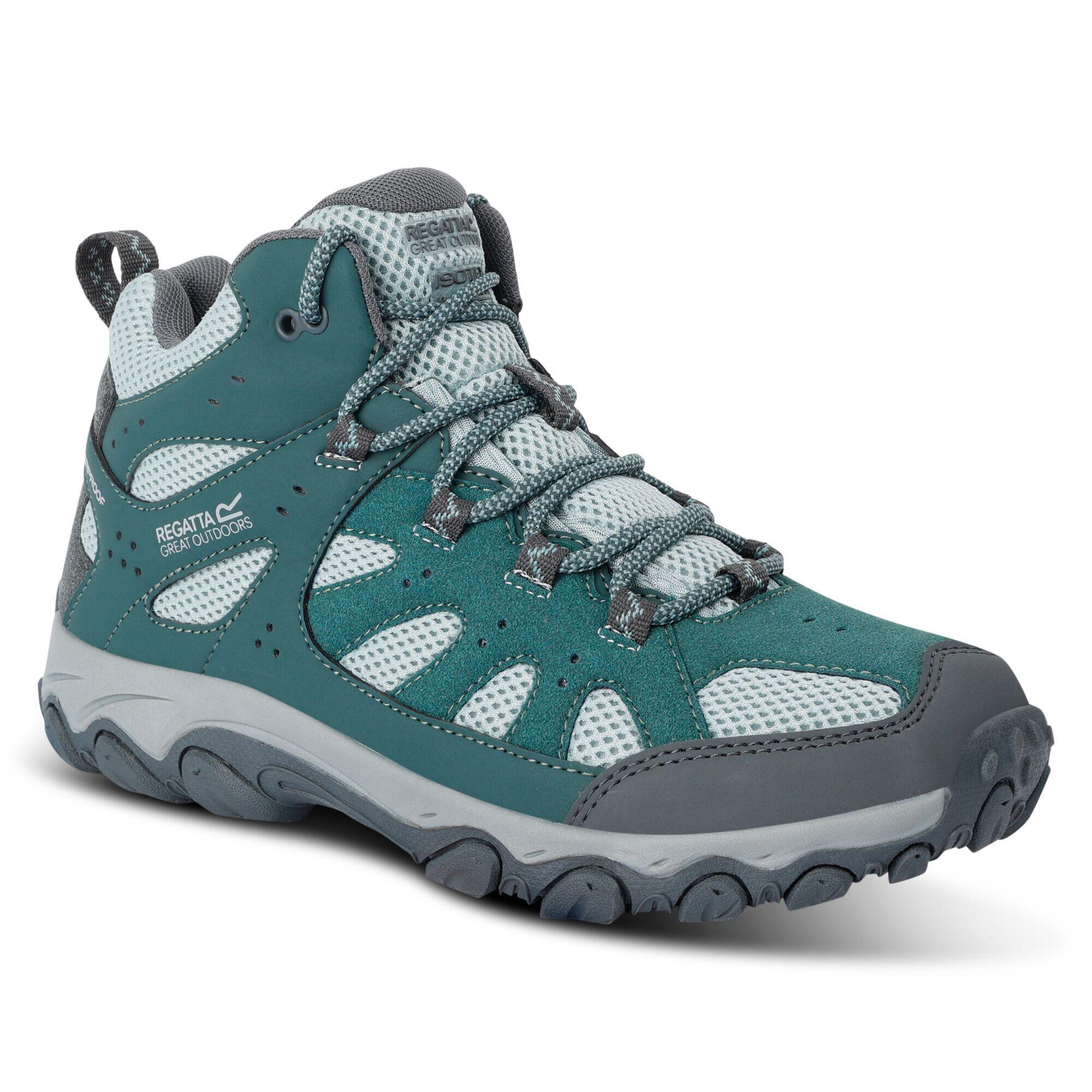 NORTIV 8 Waterdichte wandelschoenen voor dames, outdoor, trailtrekking, camping, wandelschoenen, Zwart Roze, 9