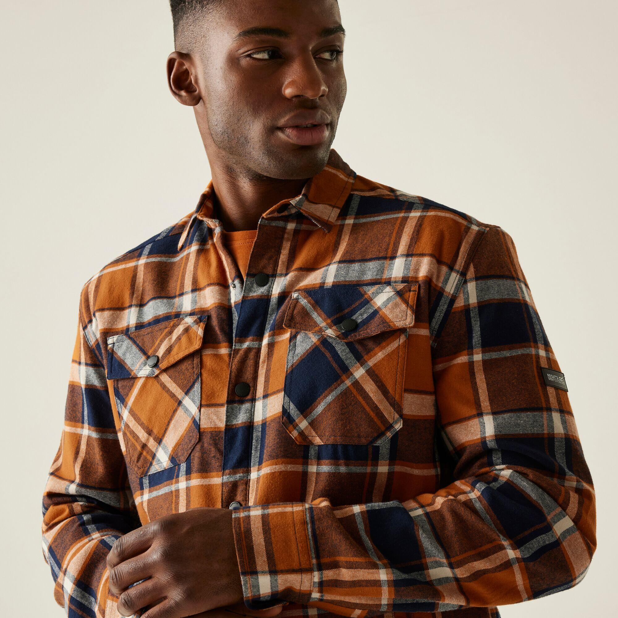 Camicia shacket da uomo Spennith foderata in fleece 4/7