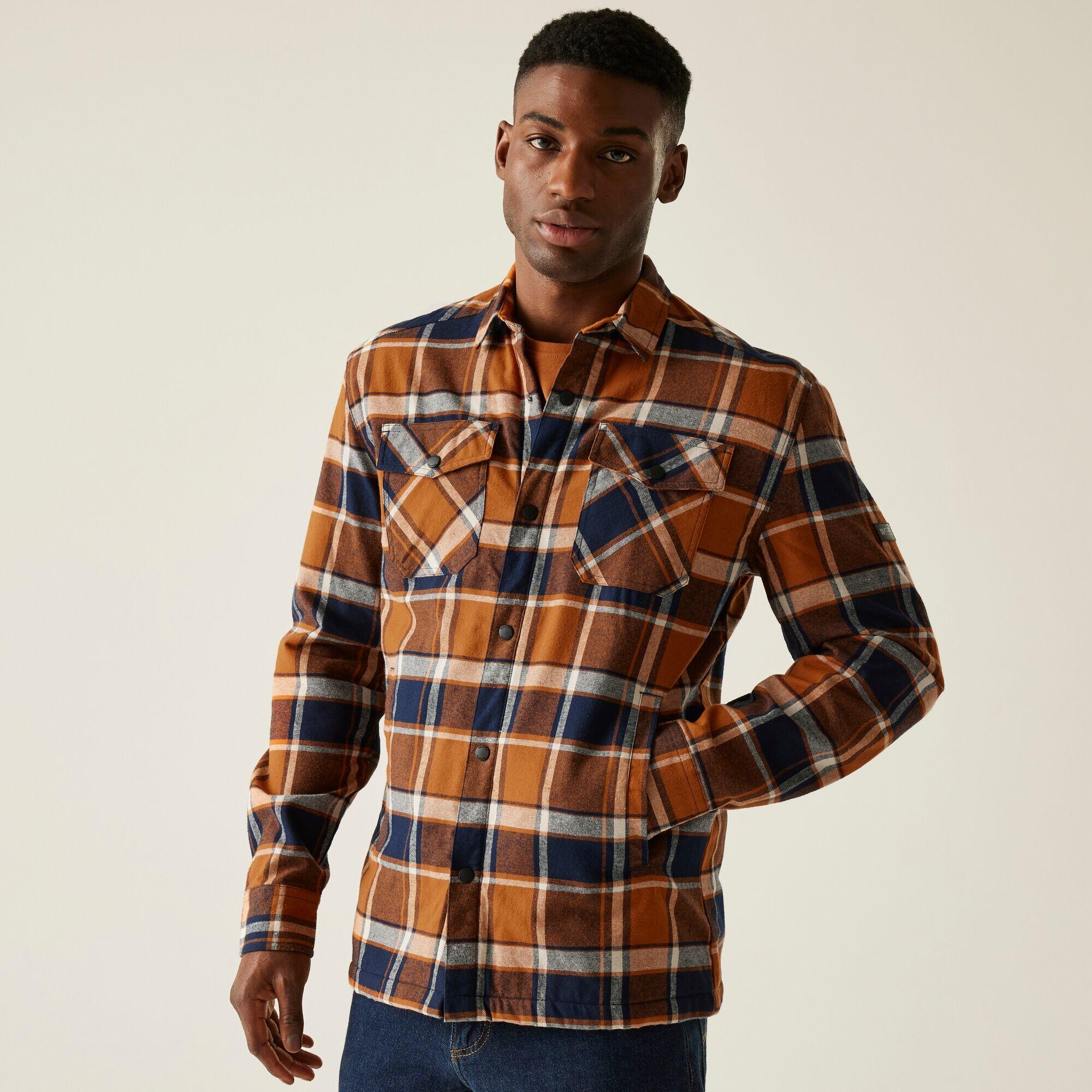 Camicia shacket da uomo Spennith foderata in fleece 2/7
