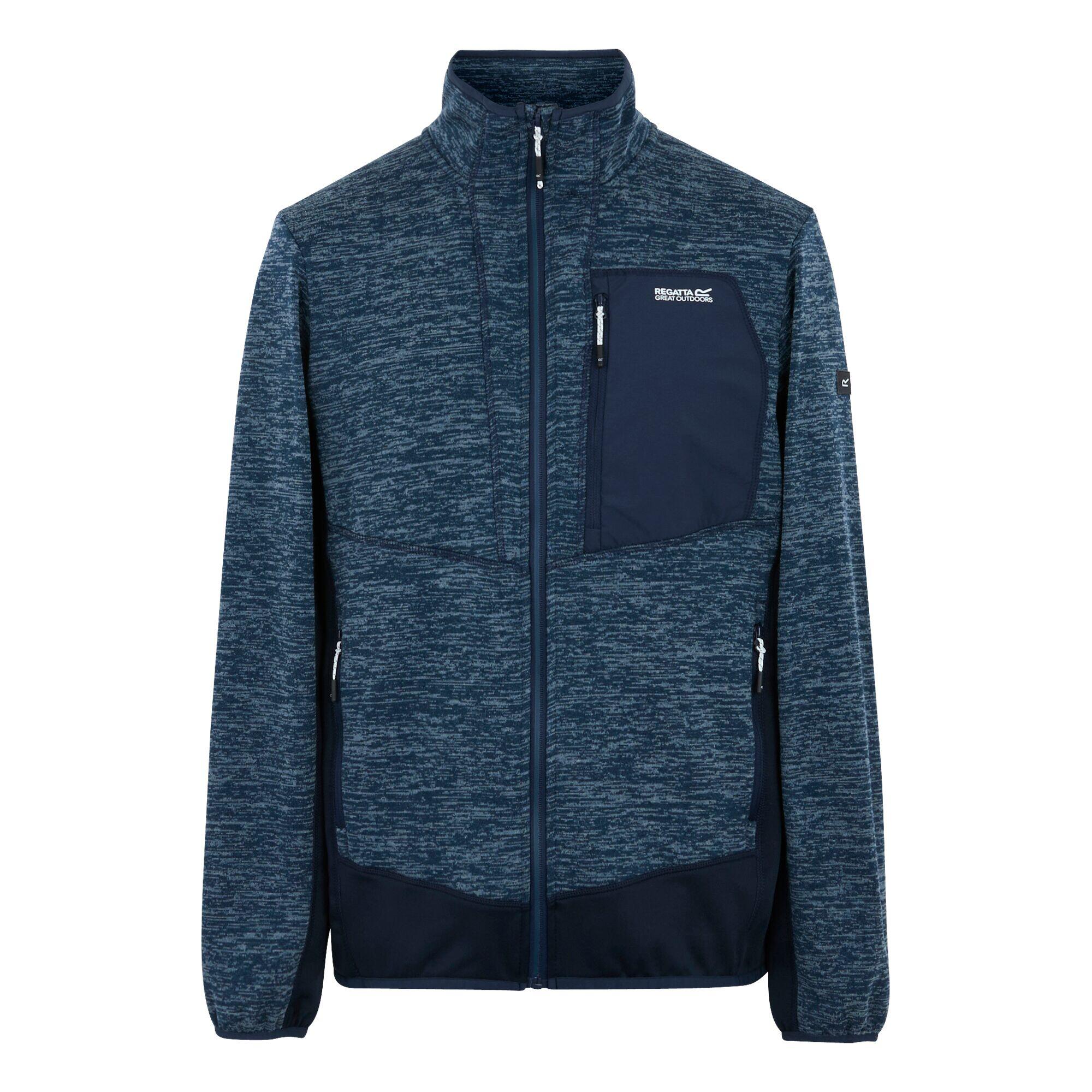 Felpa isolante da uomo Baslinn in stretch con zip completa 5/7