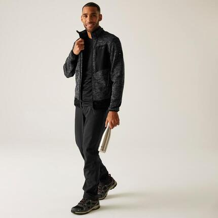 Baslinn Wärmendes Stretch-Fleece mit durchgehendem Reißverschluss für Herren