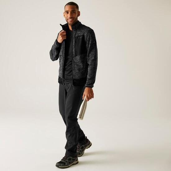 Baslinn Wärmendes Stretch-Fleece mit durchgehendem Reißverschluss für Herren