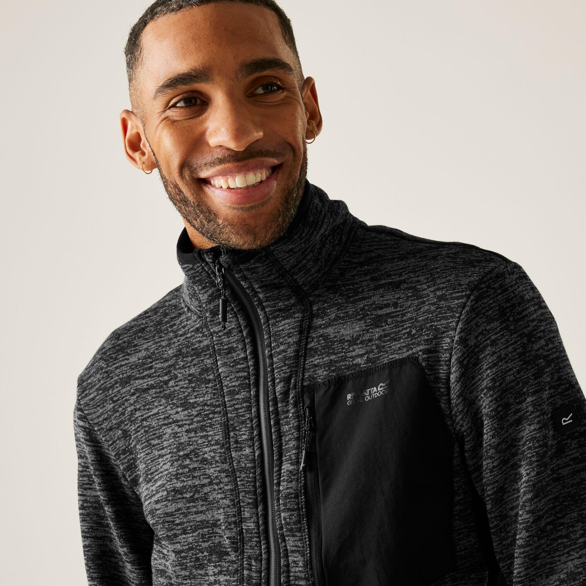 Felpa isolante da uomo Baslinn in stretch con zip completa 4/7