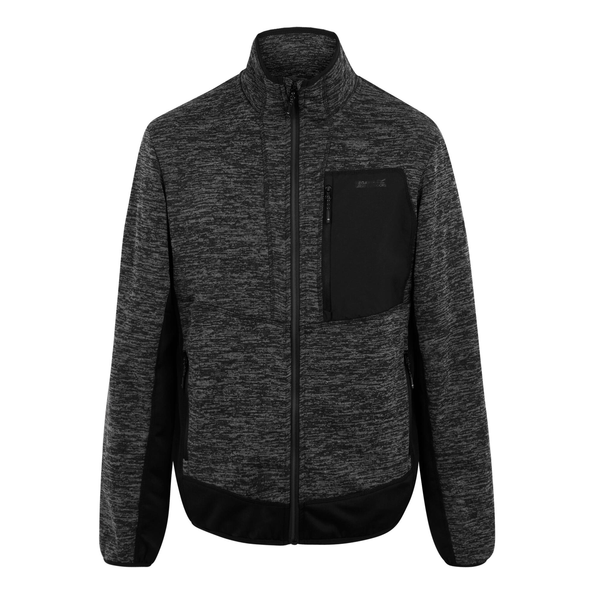 Felpa isolante da uomo Baslinn in stretch con zip completa 5/7