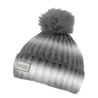 Frosty gebreide muts met pompon met fleece-voering voor dames