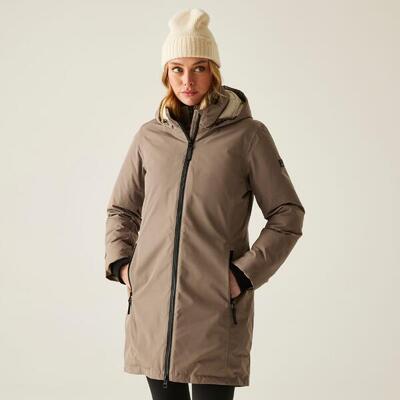 Atmungsaktive. wasserdichte Kapuzenjacke Marron für Damen
