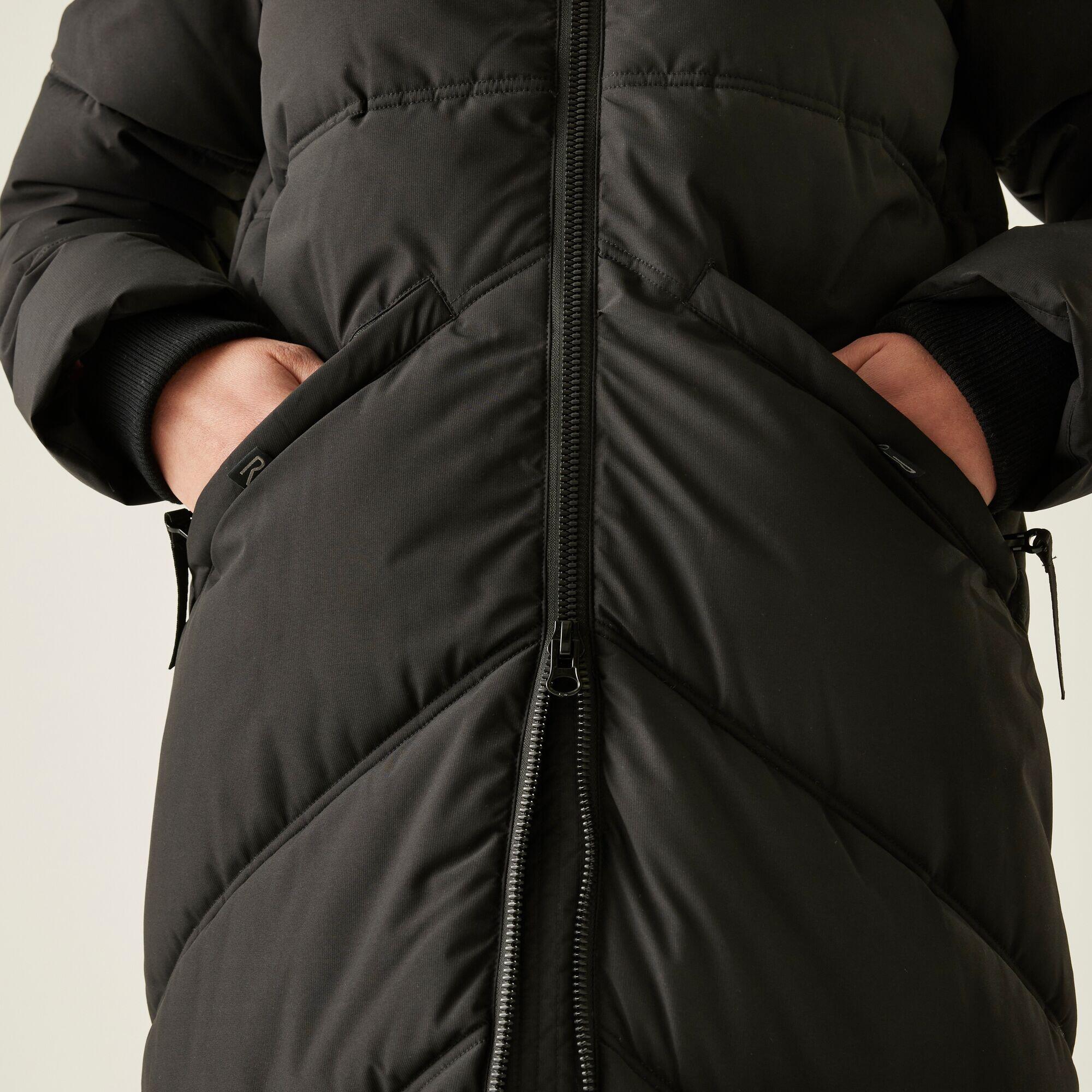 Veste Ujeane longue matelassée à capuche déperlante pour femme 4/7