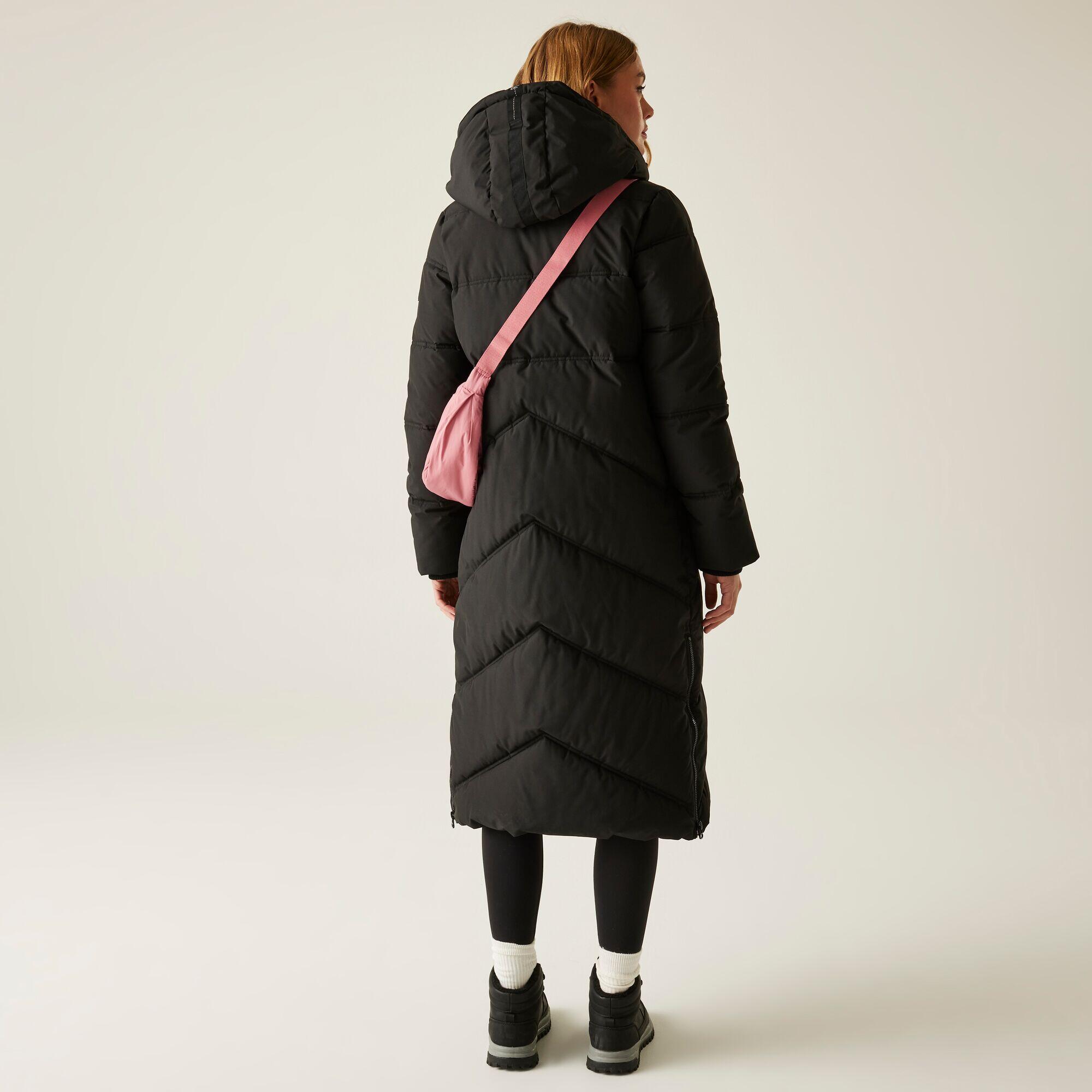Veste Ujeane longue matelassée à capuche déperlante pour femme 2/7