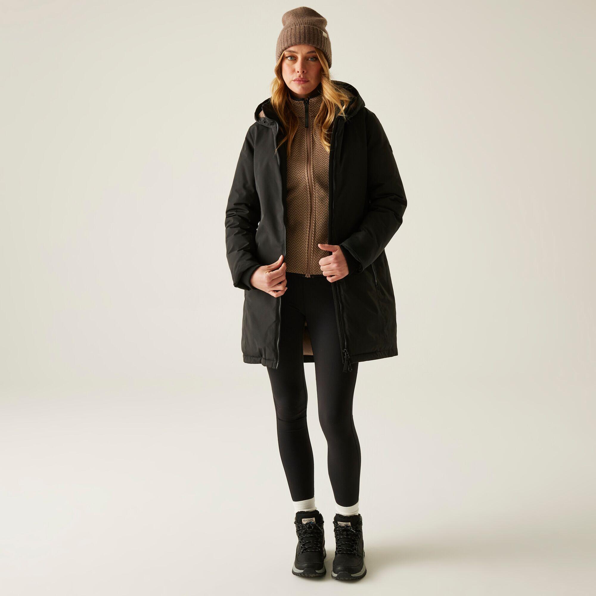 Atmungsaktive, wasserdichte Kapuzenjacke Marron für Damen 3/7